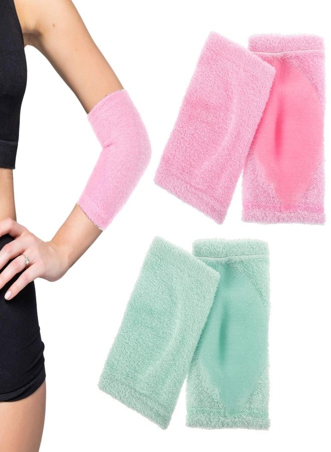 DOPENSPI 2 Pairs Elbow Pads for Women, Soft Gel Elbows Protectors Breathable Design Elbow Pad for Moisturizing Dry Cracked Skin Reduce Wear Calloused - Image 1